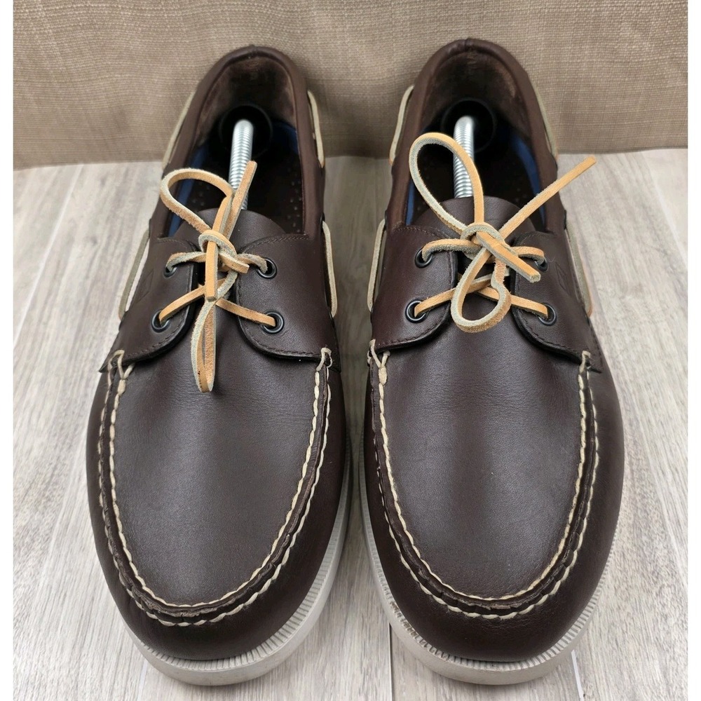 Sperry Top-Sider A/O Authentic Original 2 Eye Brown Boat Shoe Mens 12 Extra Wide
